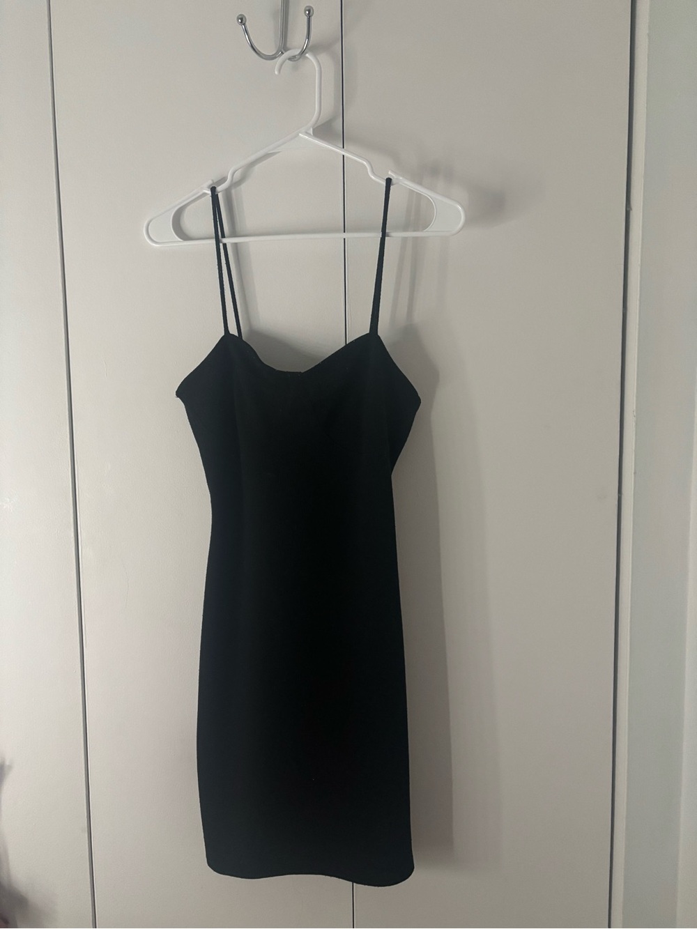 Black Ribbed Mini Dress